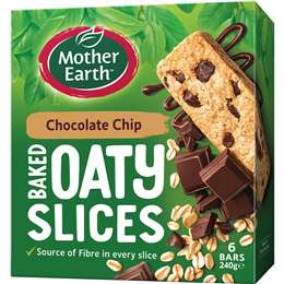 Mother Earth Baked Oaty Slices Chocolate Chip Mother Earth Baked Oaty Slices Chocolate Chip