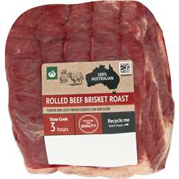 beef brisket roast woolworths rolled pot meat veal