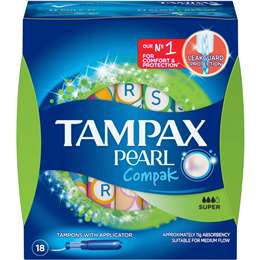 Pearl Compak Tampons Regular