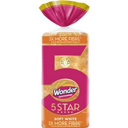 5 Star Soft White High Fibre Bread Loaf