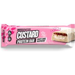 Muscle Nation Protein Custard Bar White Chocolate Raspberry 60g