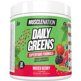 Muscle Nation Daily Greens Powder Mixed Berry Flavour 180g