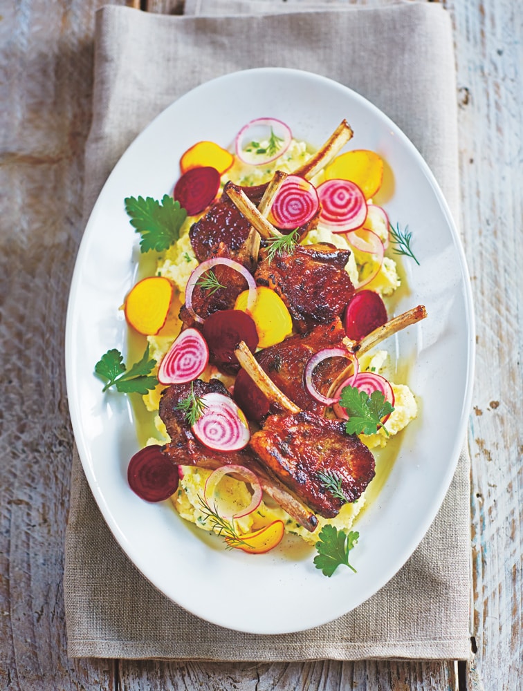 Jamie's Lamb Cutlets With Beetroot Salad & Chive Mash Recipe Woolworths