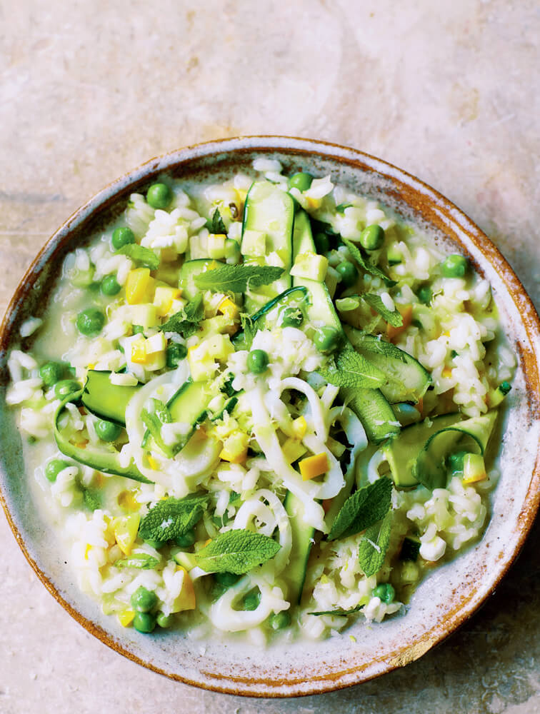 Jamie's Summer Pea & Squid Risotto Recipe Woolworths
