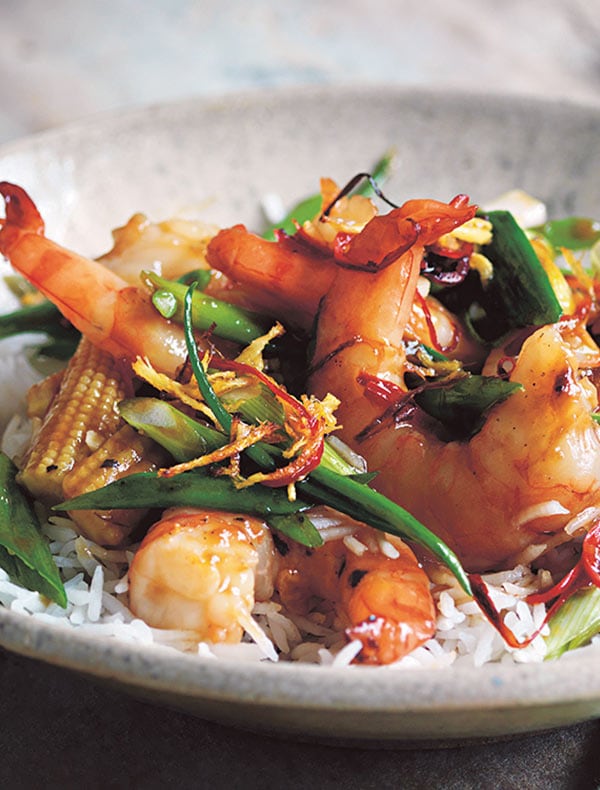 Jamie's Prawn & Spring Onion StirFry With Ginger Sauce Recipe Woolworths