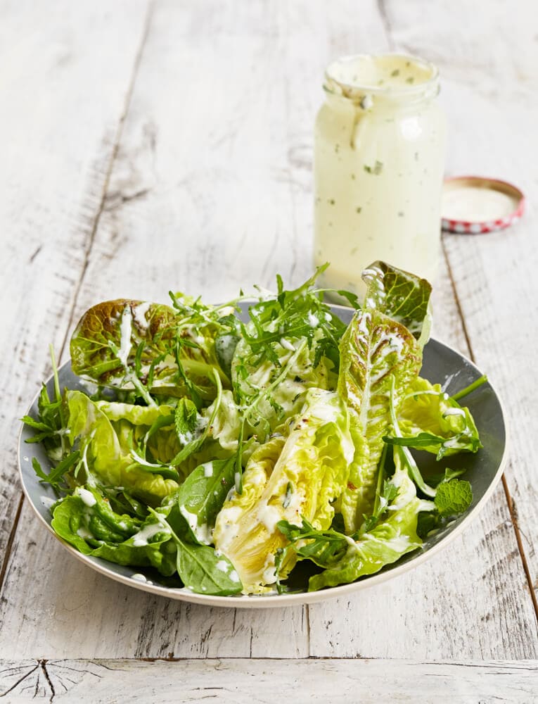 Crunchy Green Salad With Yoghurt & Herb Dressing Recipe Woolworths