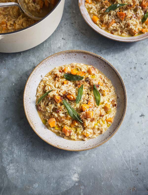 Jamie's Roasted Pumpkin & Pork Risotto Recipe Woolworths
